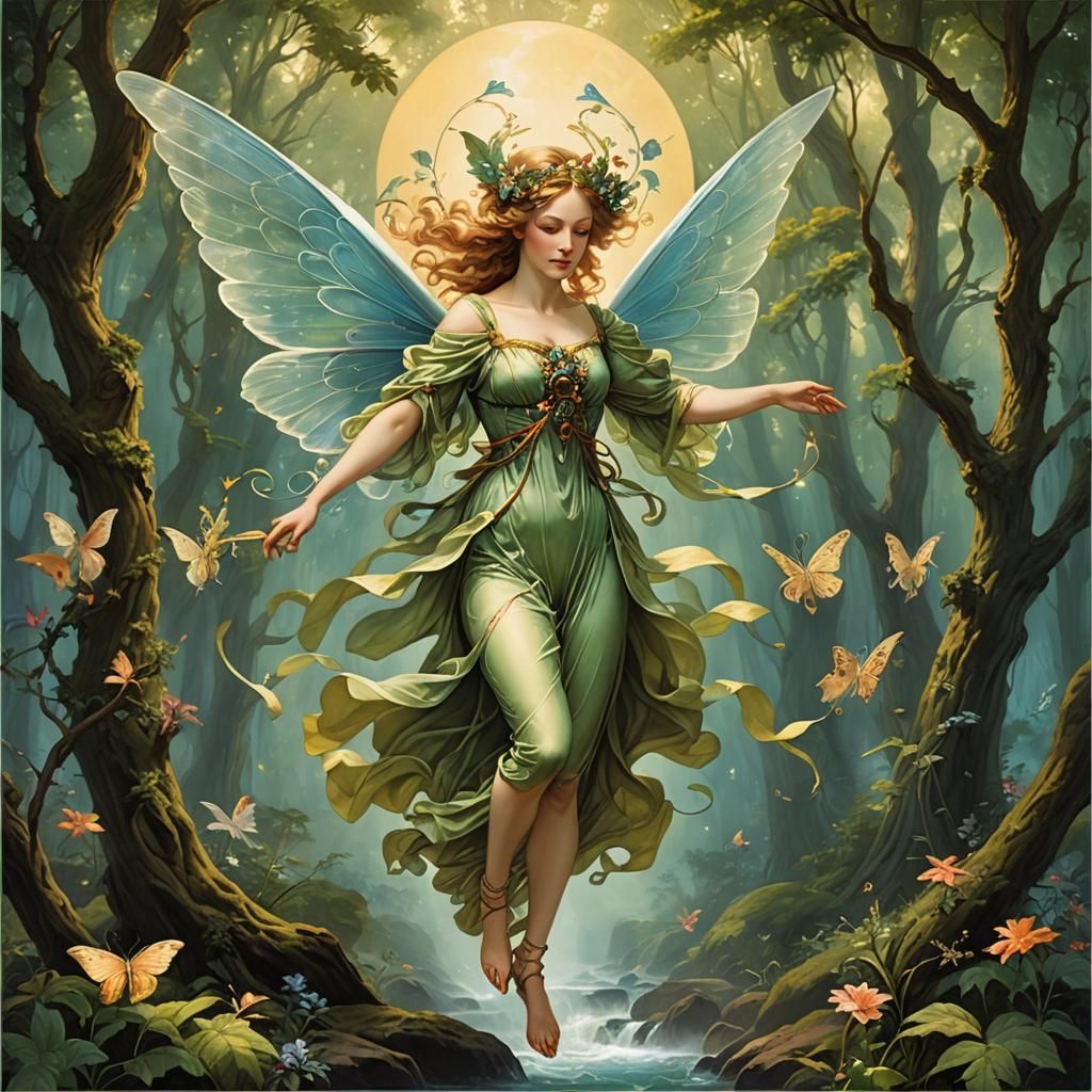 Ethereal Sylph: Spirit of Air Digital Art