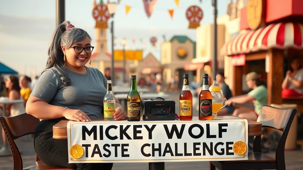 Chubby College Girls Enjoying Beach Boardwalk Tonic Taste Ch...