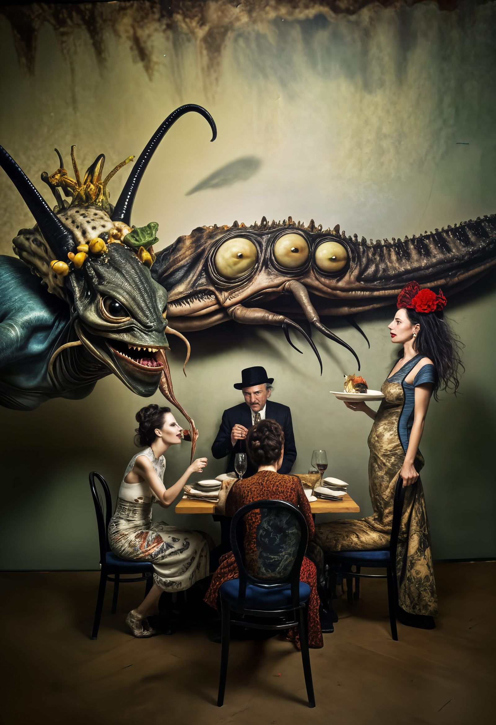 Aliens Fine Dining: A Surreal Restaurant Scene