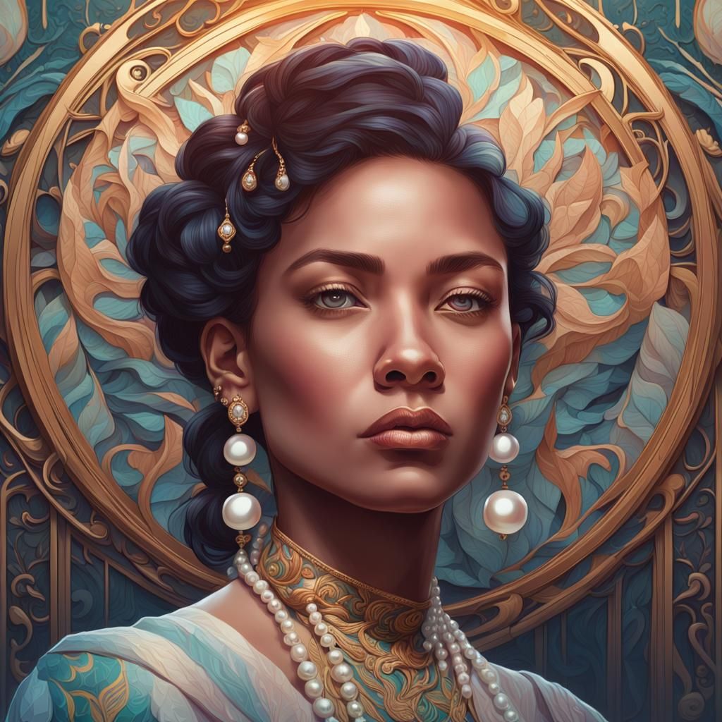 Luxurious Woman in Elegant Headshot