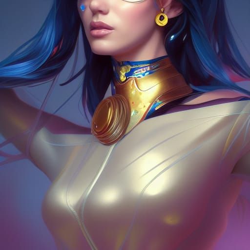 Hyperdetailed Princess Portrait in Art Nouveau Style