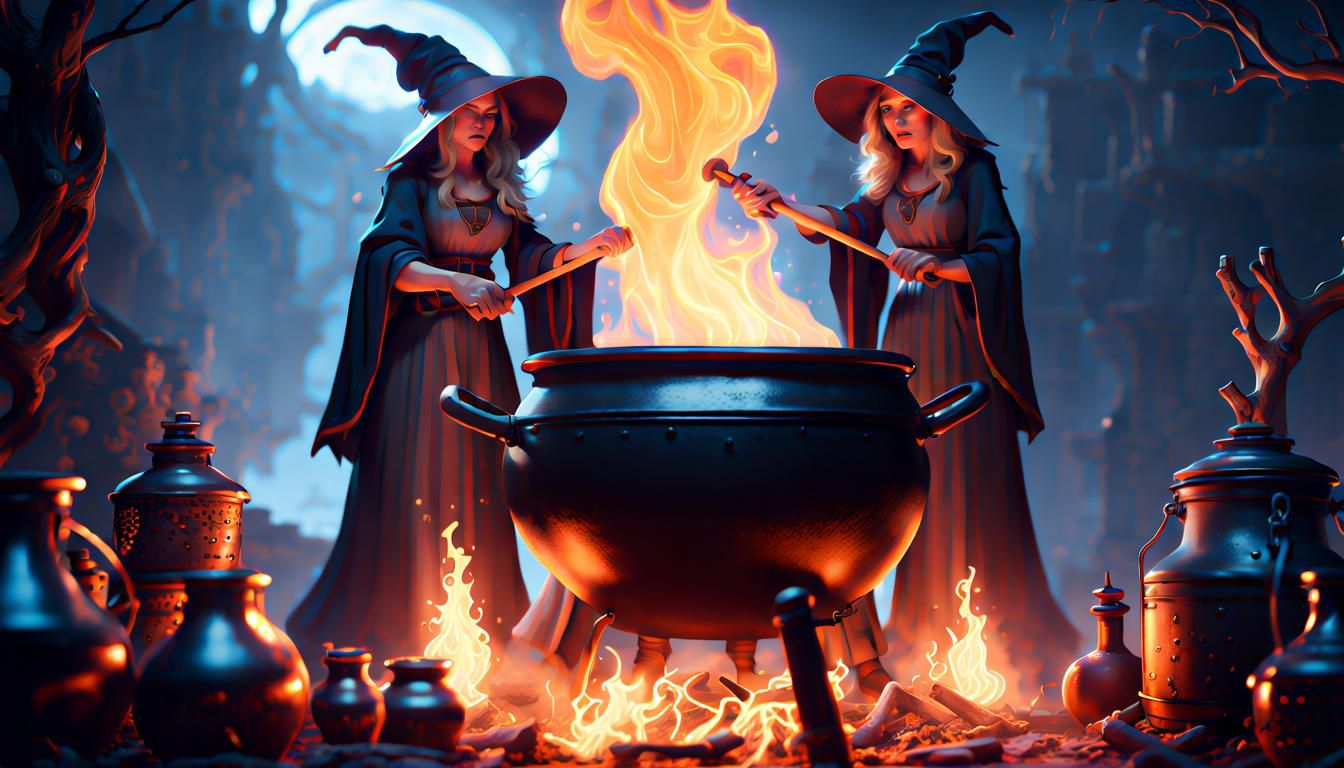 Witches Brew Potion in Detailed Matte Painting