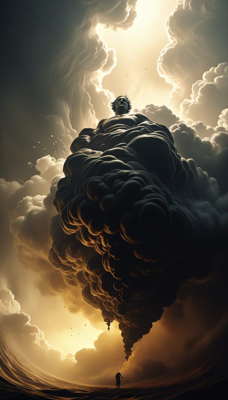 Surreal Dark Cloud Emerges, Salvador Dali Style