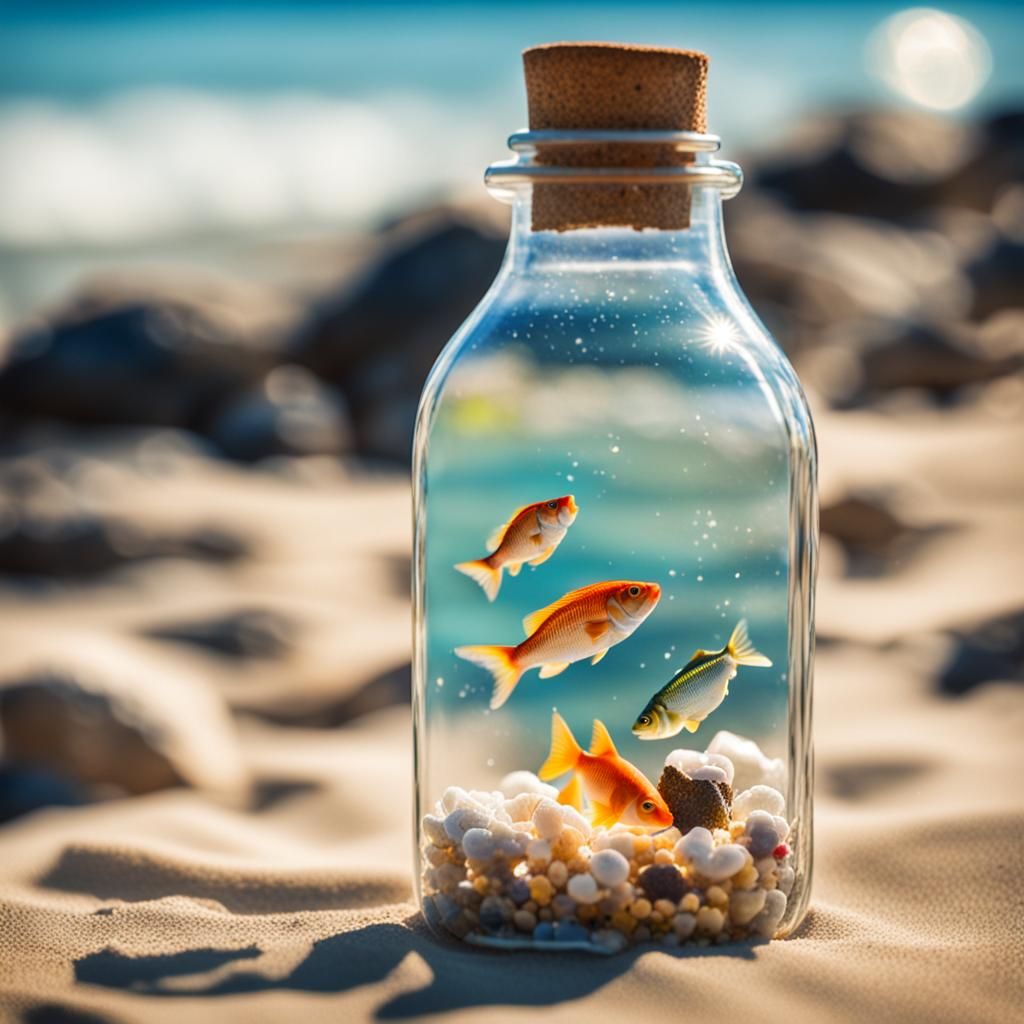Fish in a Bottle: Beach Photography