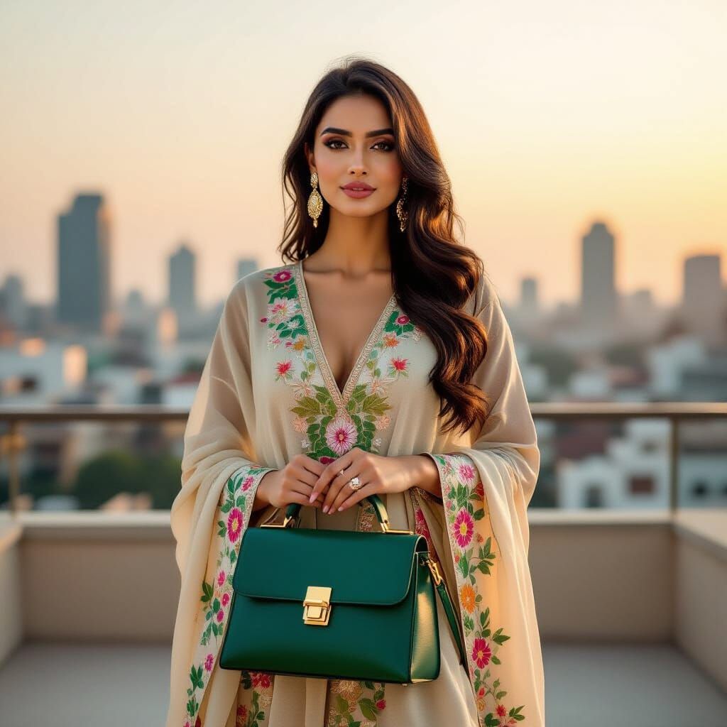 Luxeva Handbag: Bangladeshi Model in Modern Dhaka