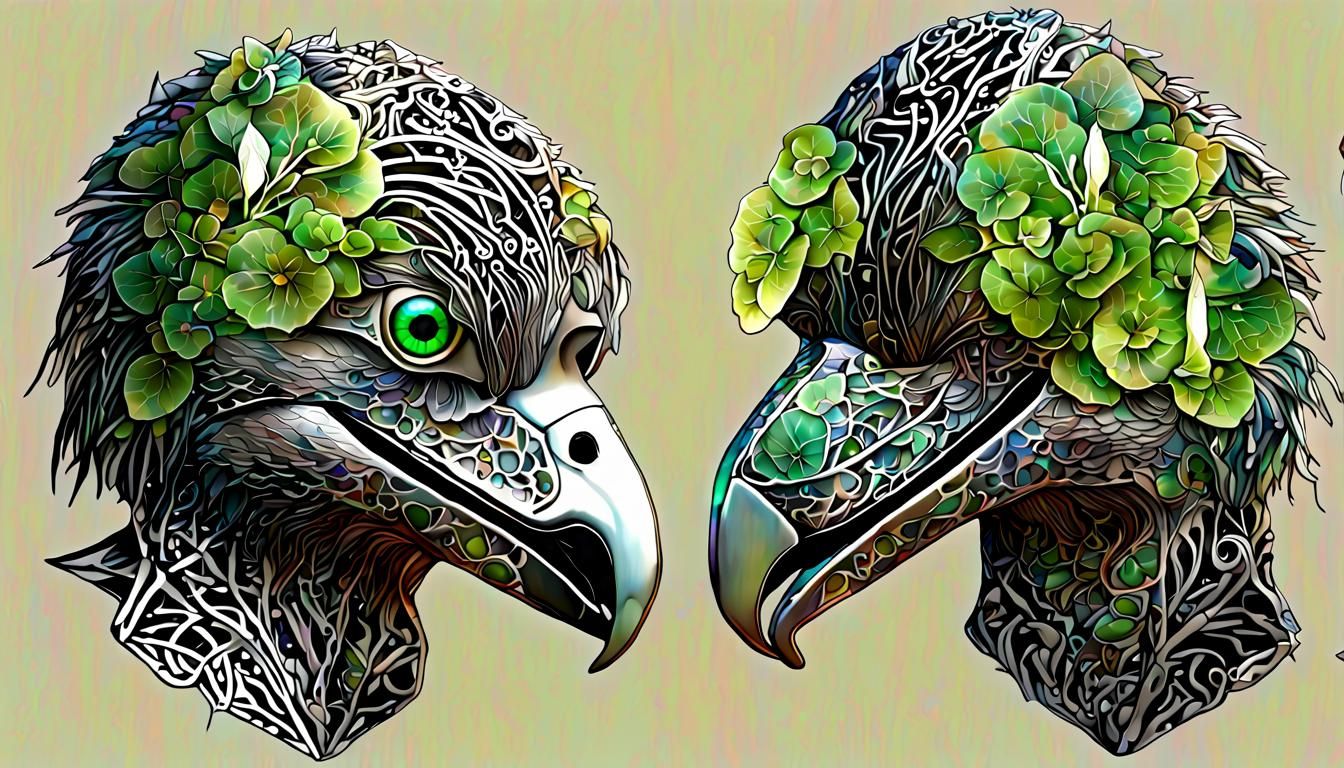 Kookaburra in Australian Flora with Fractal Energy
