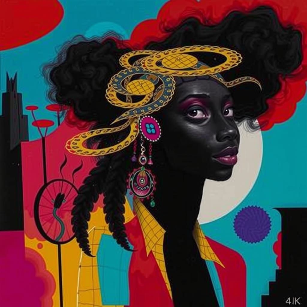 Happy Young Black Child in Sun-Dappled Garden Portrait