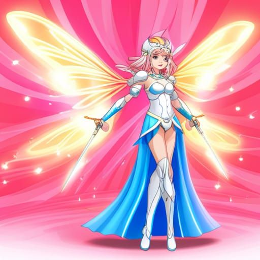 Fairy meets anime, meets cyberpunk...