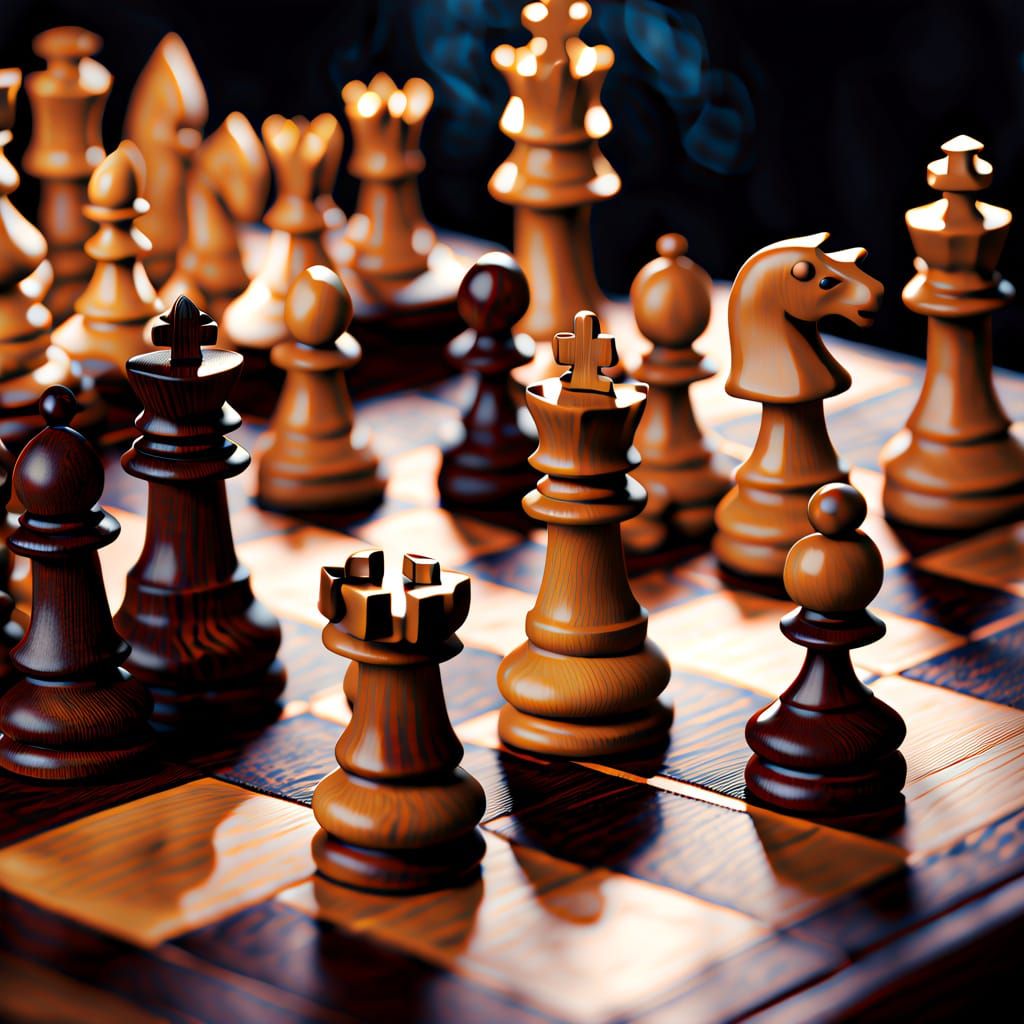 Cinematic Chessboard Scene in Hyper-Realistic Detail