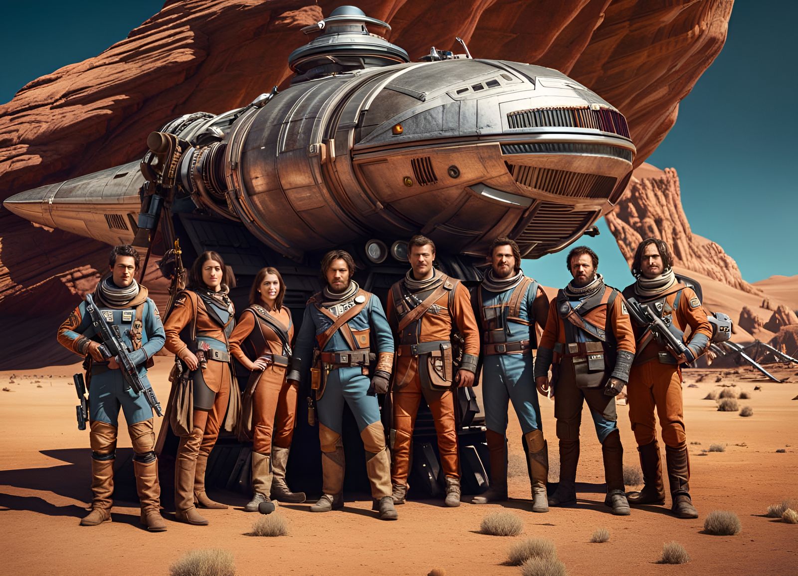 Space-Western Crew Group Photo on the Frontier