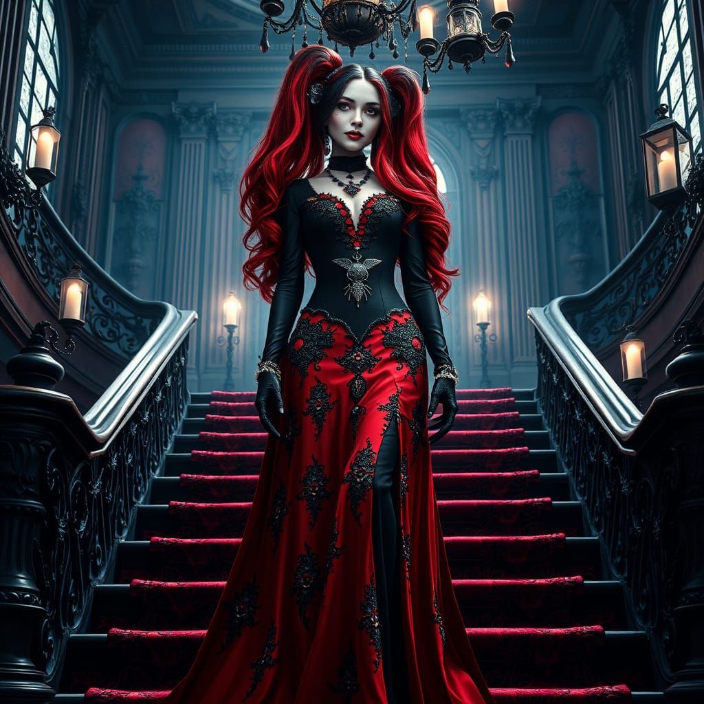 Gothic Princess Unveils Her Mystique at a Haunted Ball