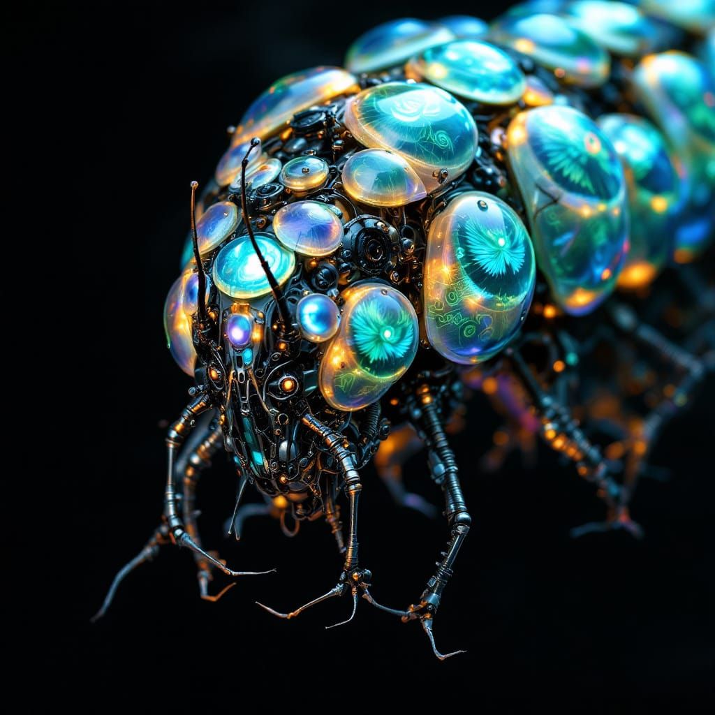 Cybernetic Iridescent Caterpillar III