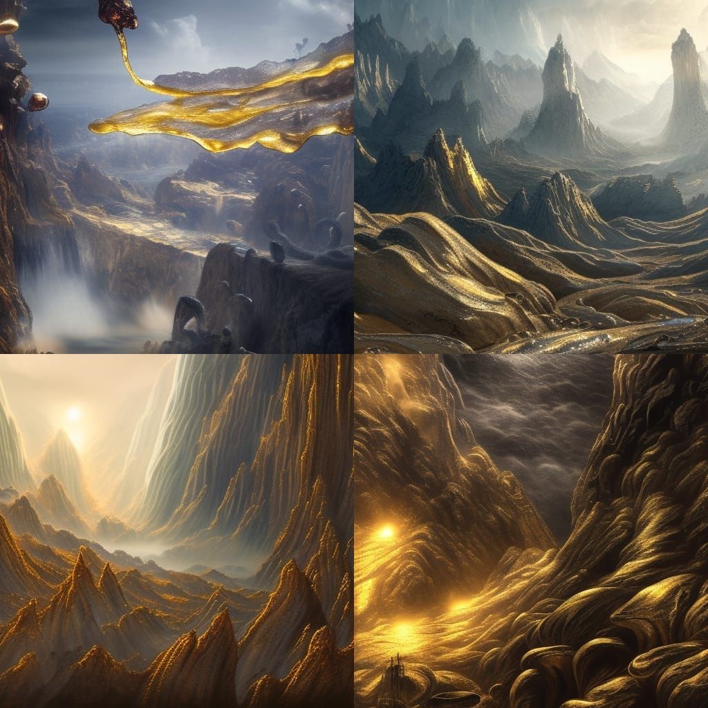 Liquid Gold and Silver Mining Landscape