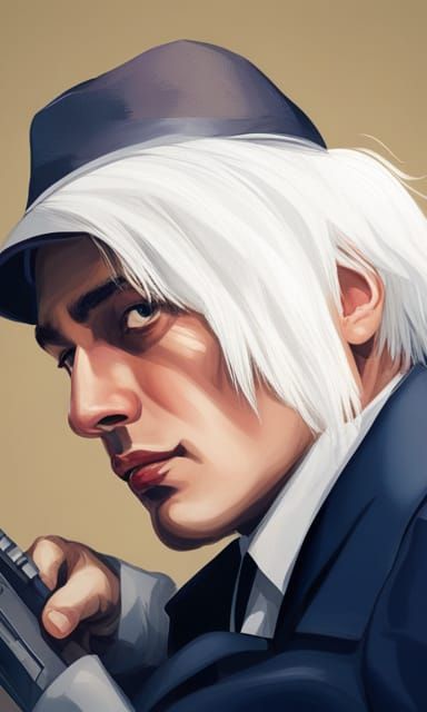 Gangster in Gritty Digital Art Style