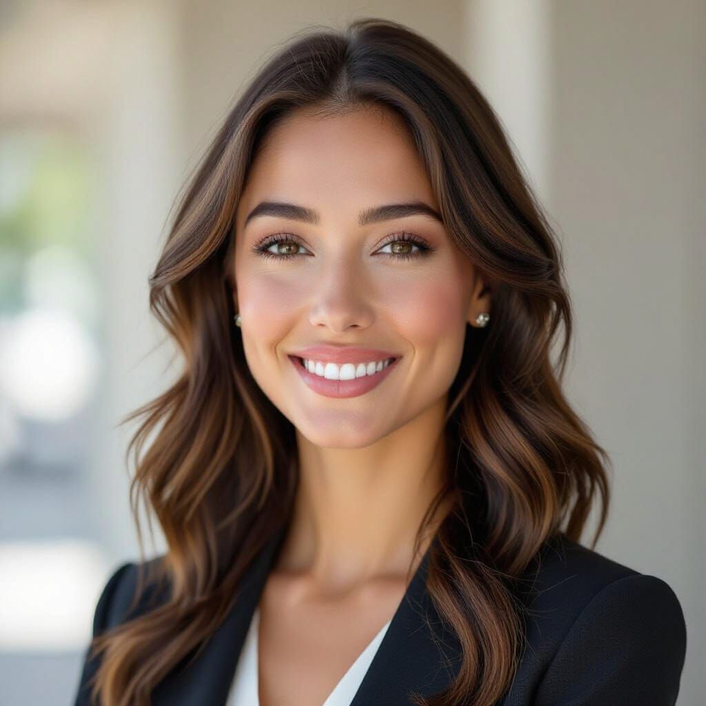 Woman on Beach with Impressionistic and Vibrant Style