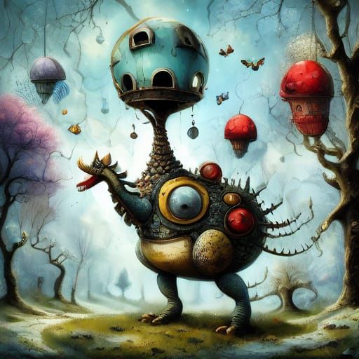 Cartooncore Interstellar Mechs, Mid-Century Illustration