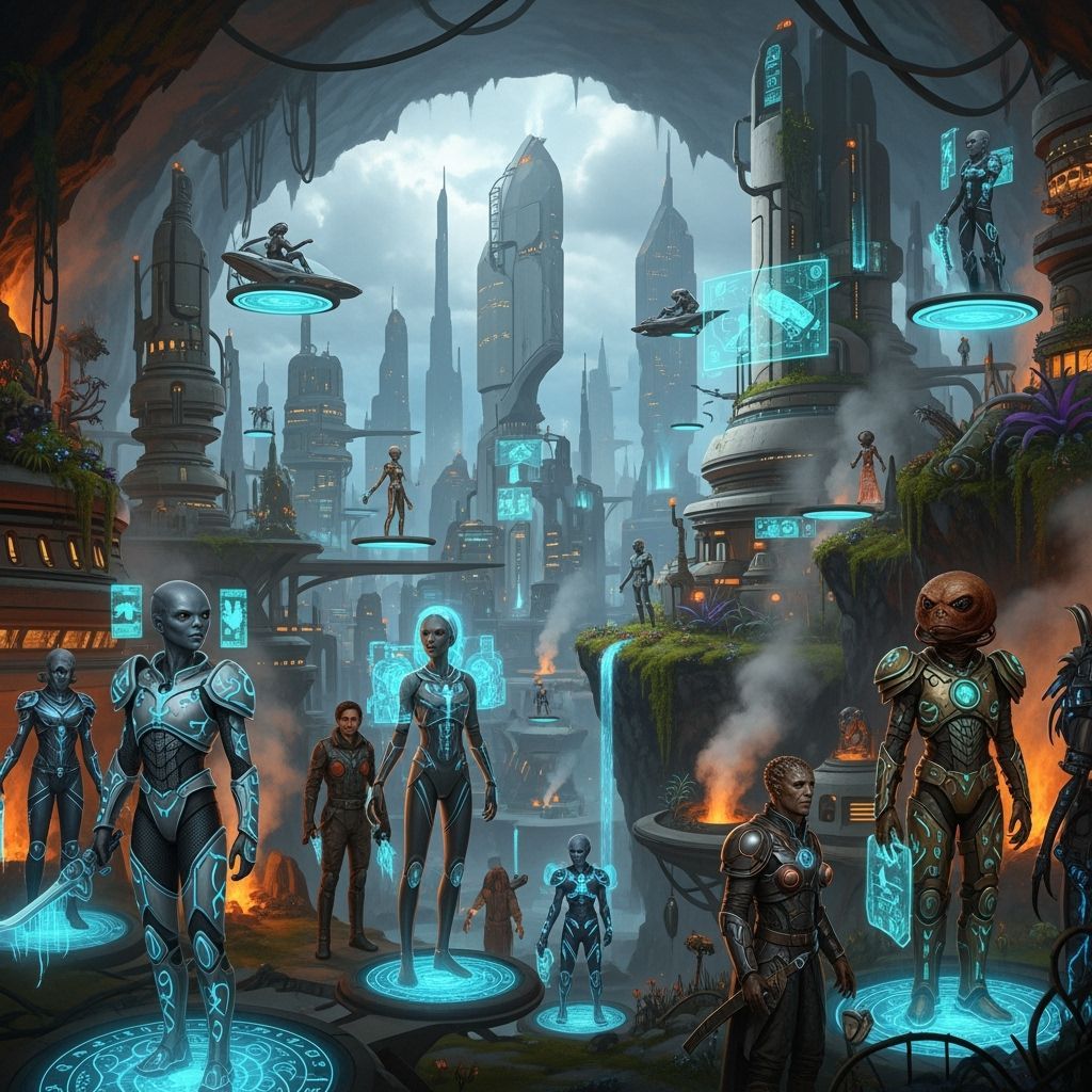 Subterranean City of Diverse Aliens and Advanced Tech