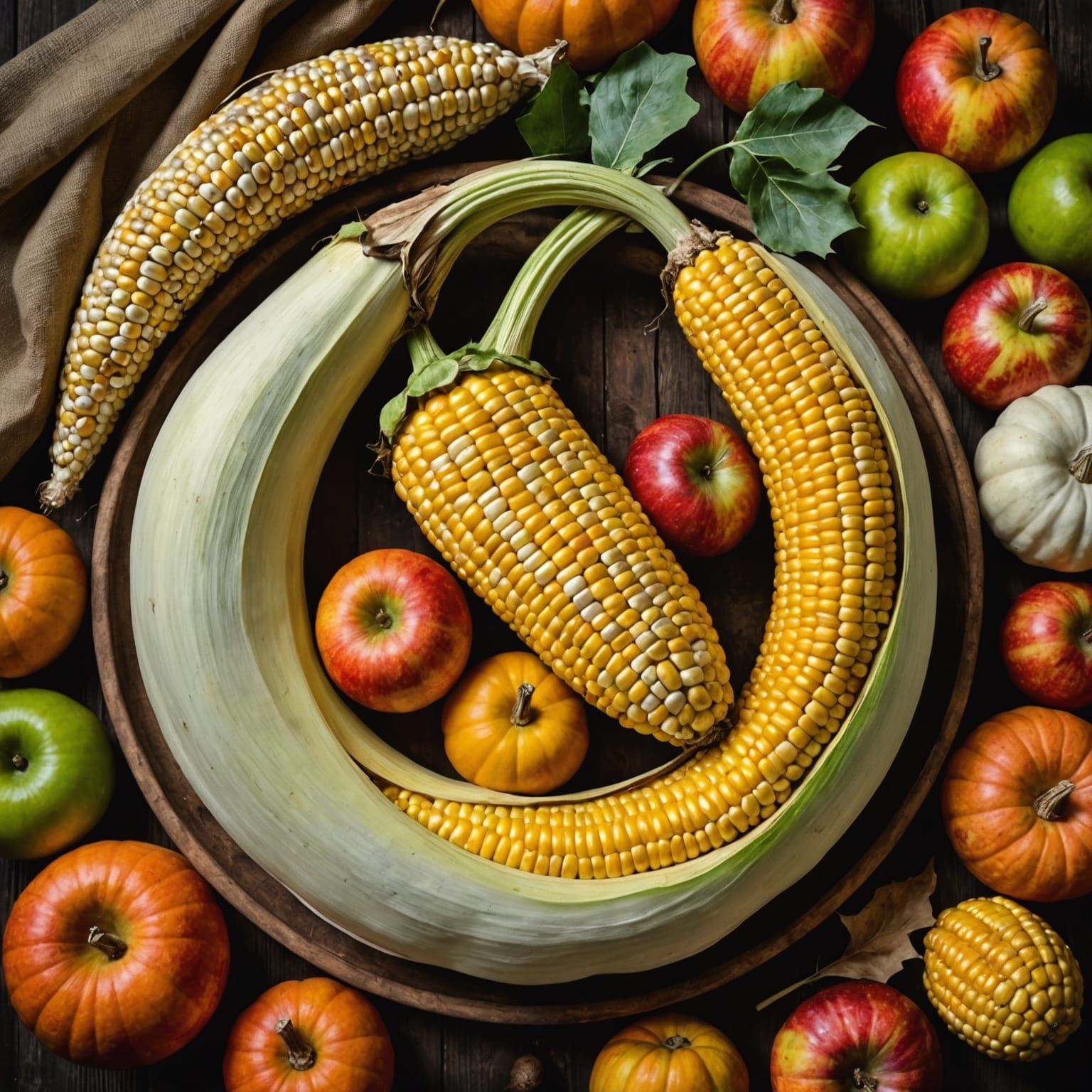 Abundant Autumnal Cornucopia: A Rustic Harvest