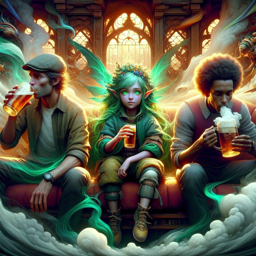 Fantasy Youth's First Beer: Matte Painting Concept Art
