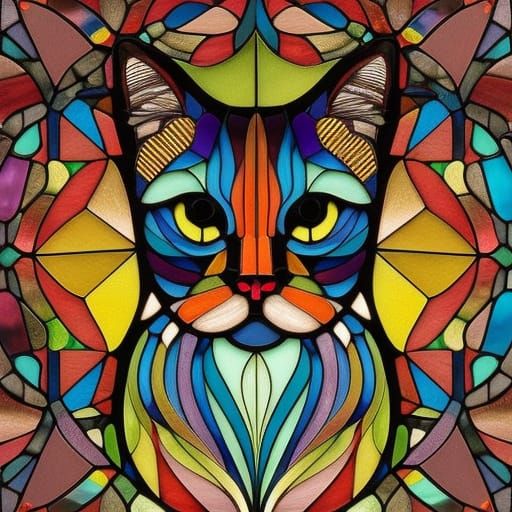 Stained Glass Cat