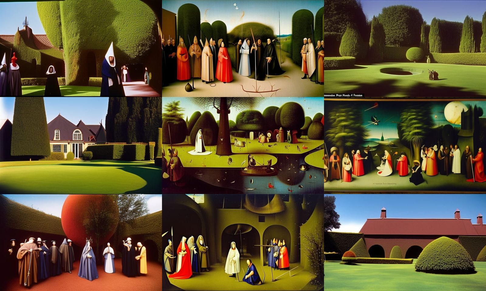 The story of hieronymous Bosch film  directed by David Lynch. Surreal, classical,