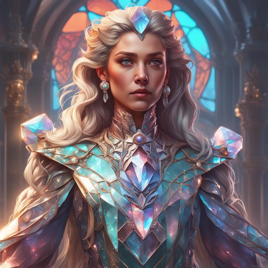 Hyperdetailed Crystal Woman Portrait in Unreal Engine 5