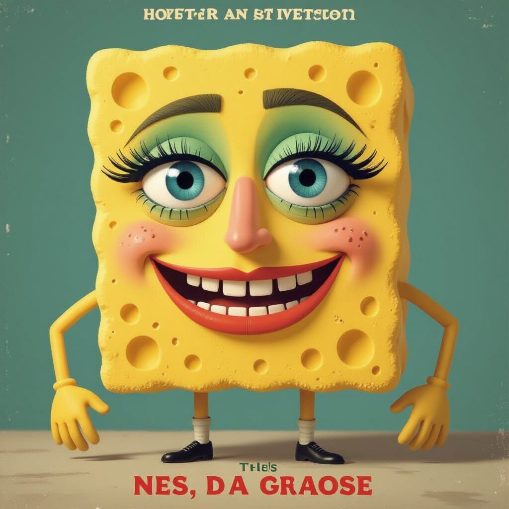 Congolese Drag King Movie Poster in Wes Anderson Style