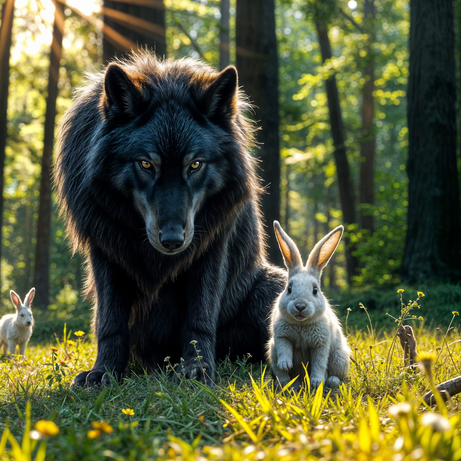 Dire Wolf and Bunny: An Unlikely Friendship