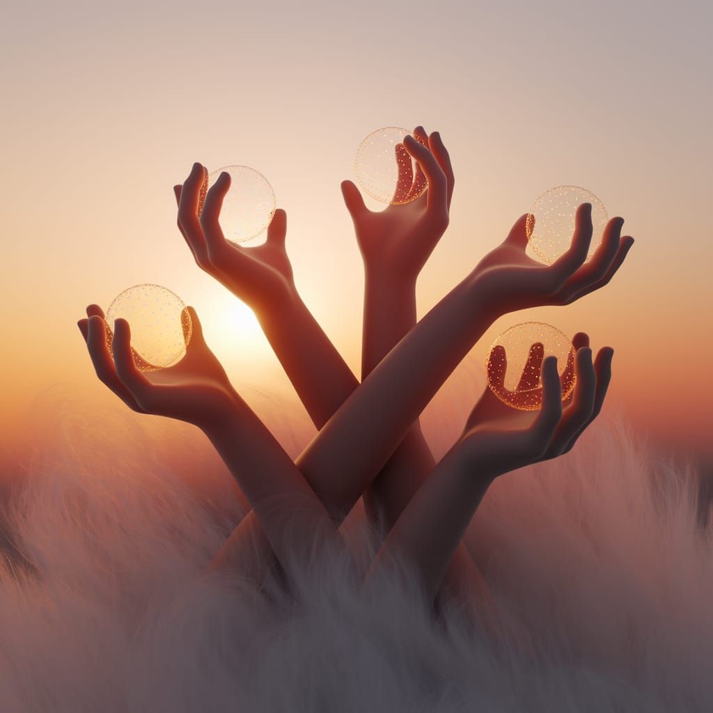 Four Hands Unite in Radiant Harmony