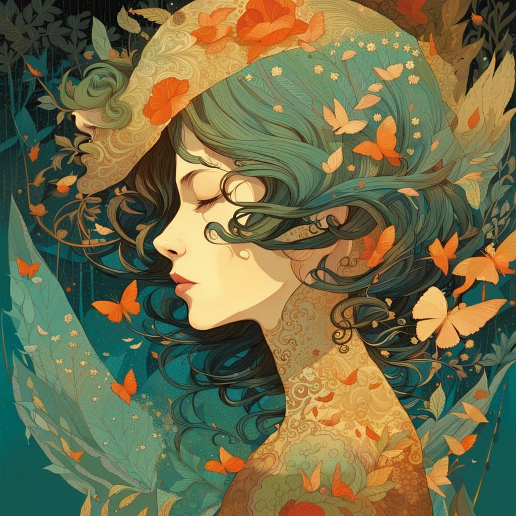 Double Exposure Surrealism: Love in Mind