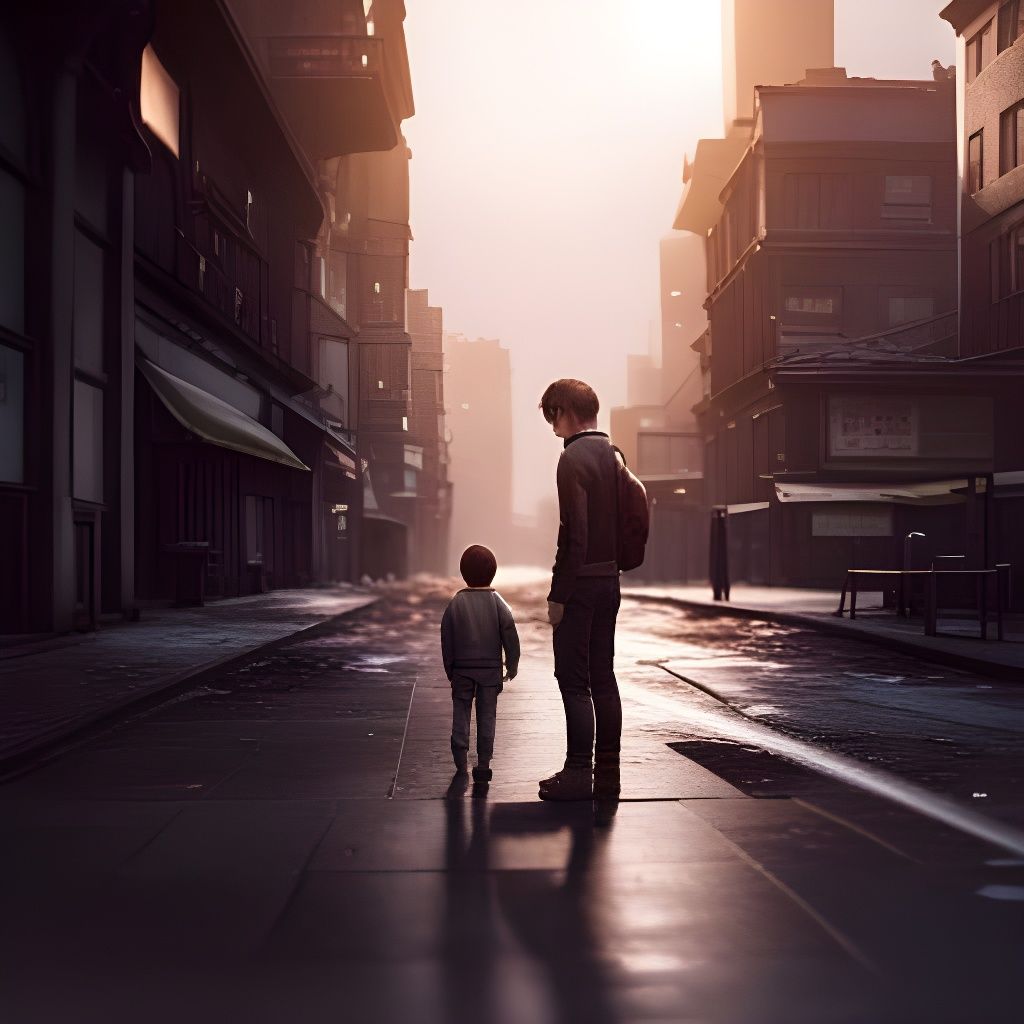 Sad Teenager in Detailed 3D Game Style