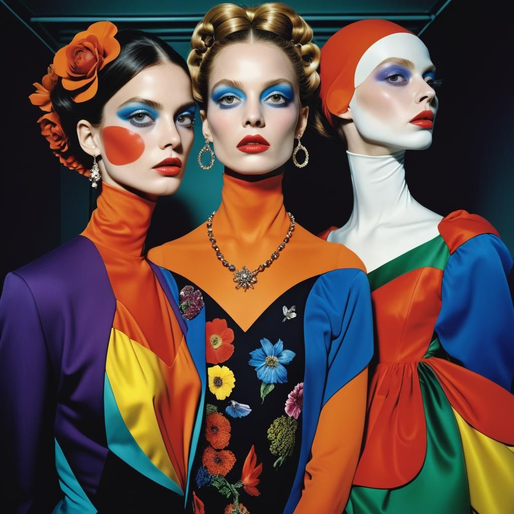 Surreal Simultaneous Dresses: LaChapelle-Inspired Photo