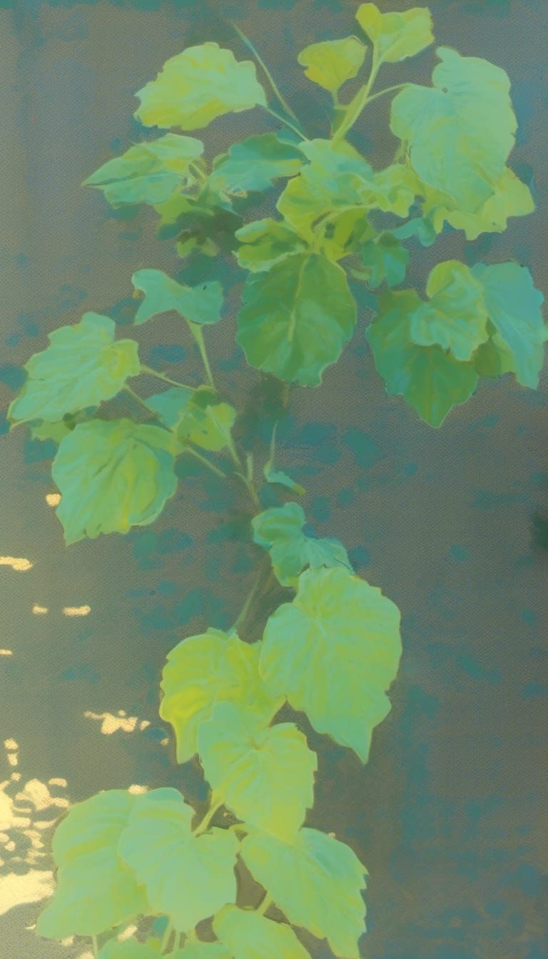 Lush Uranian Plant in Alphonse Mucha Style