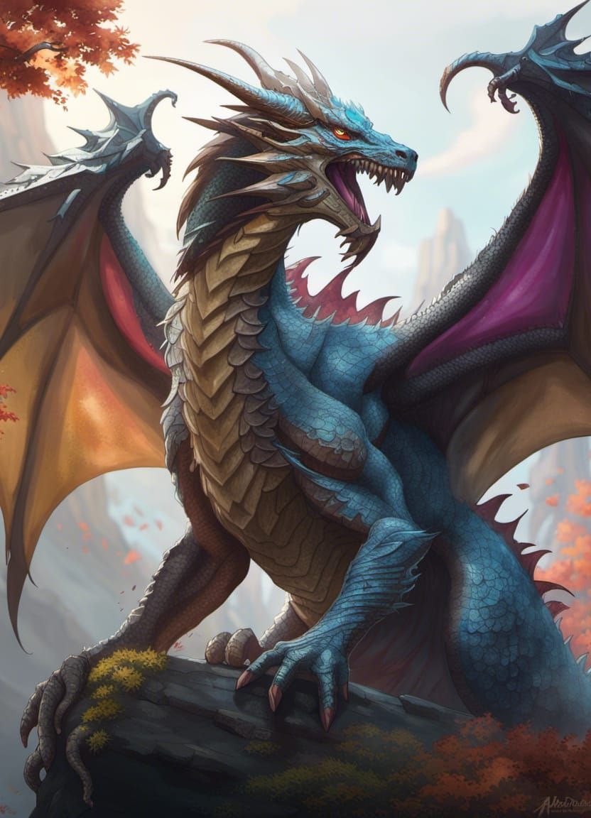 Epic Elder Dragon Portrait in Hyperdetailed Style