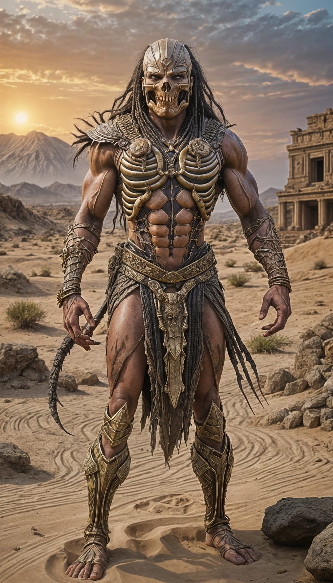 Scorpion King in Ethereal Hyperrealism