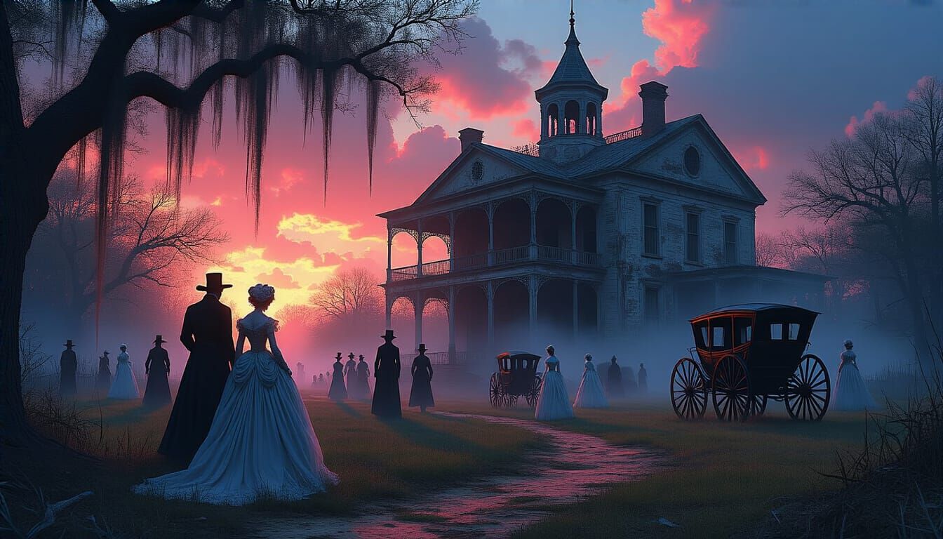 Spectral Ball at Ruined Texas Plantation