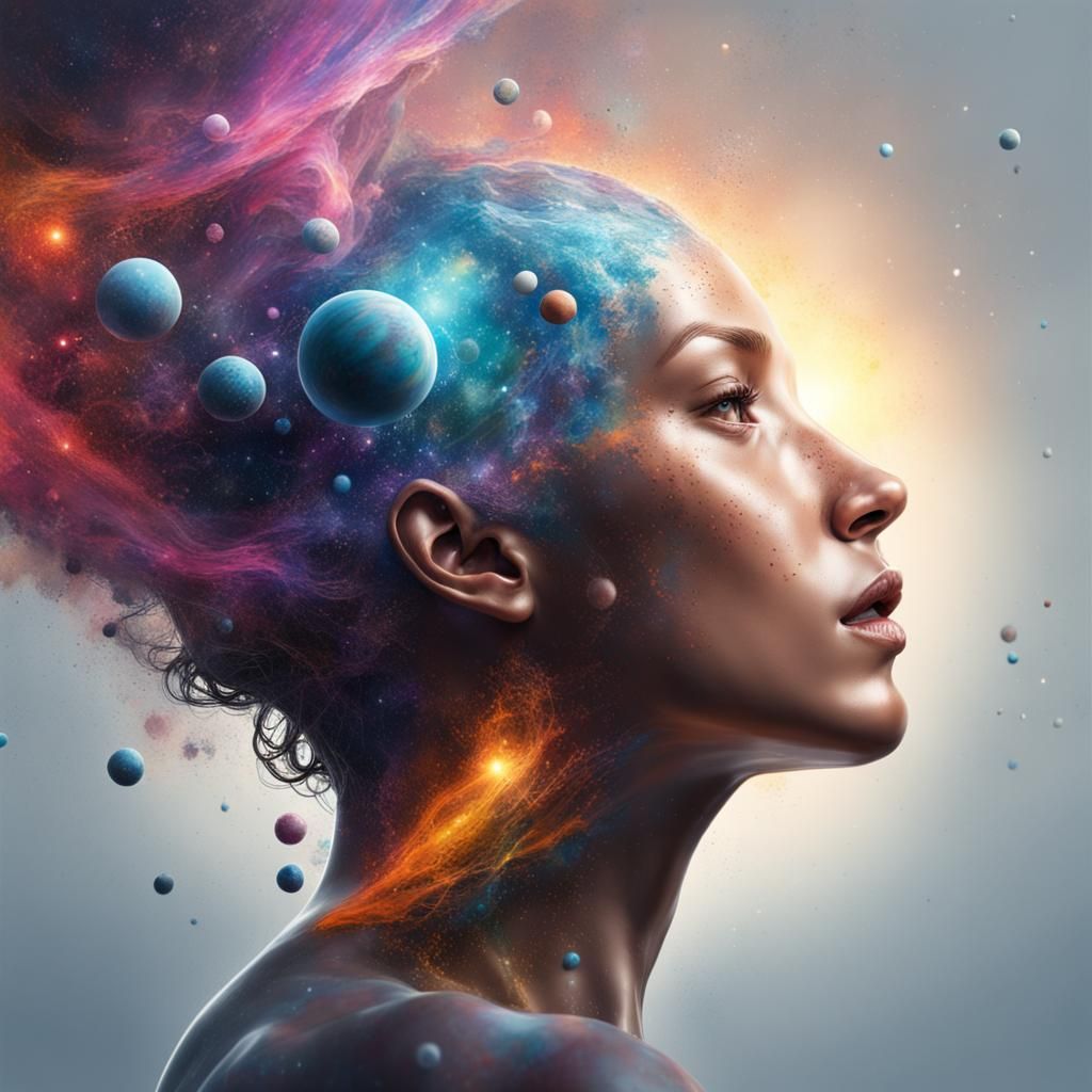 Hyperrealistic Universe Mind Concept Art
