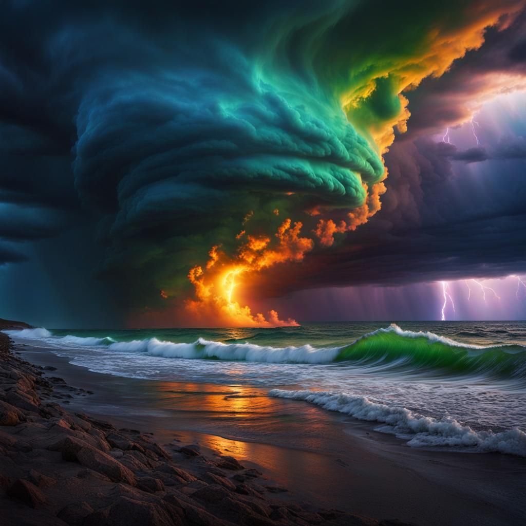 Apocalyptic Storm: A Digital Matte Painting of Destruction