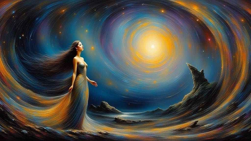 Latina Warrior With Blue Spanish Eyes Waiting