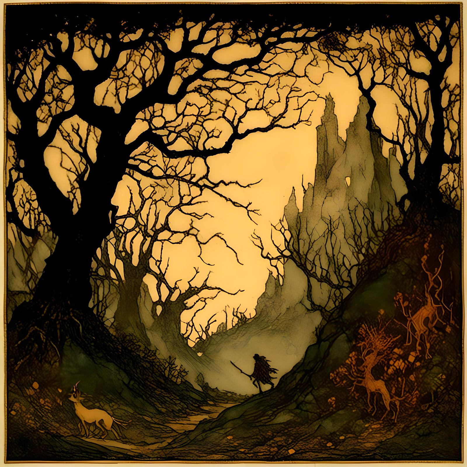 <lora:Stone Age Silhouette:1.0> 
Exquisite fantasy fairy for...