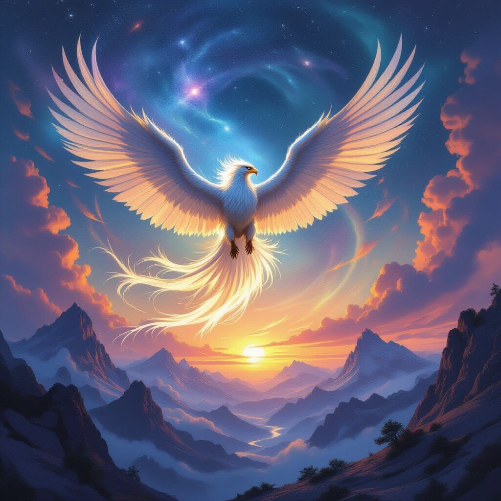 Colossal Griffin Soars Through Cosmic Galaxy Sky