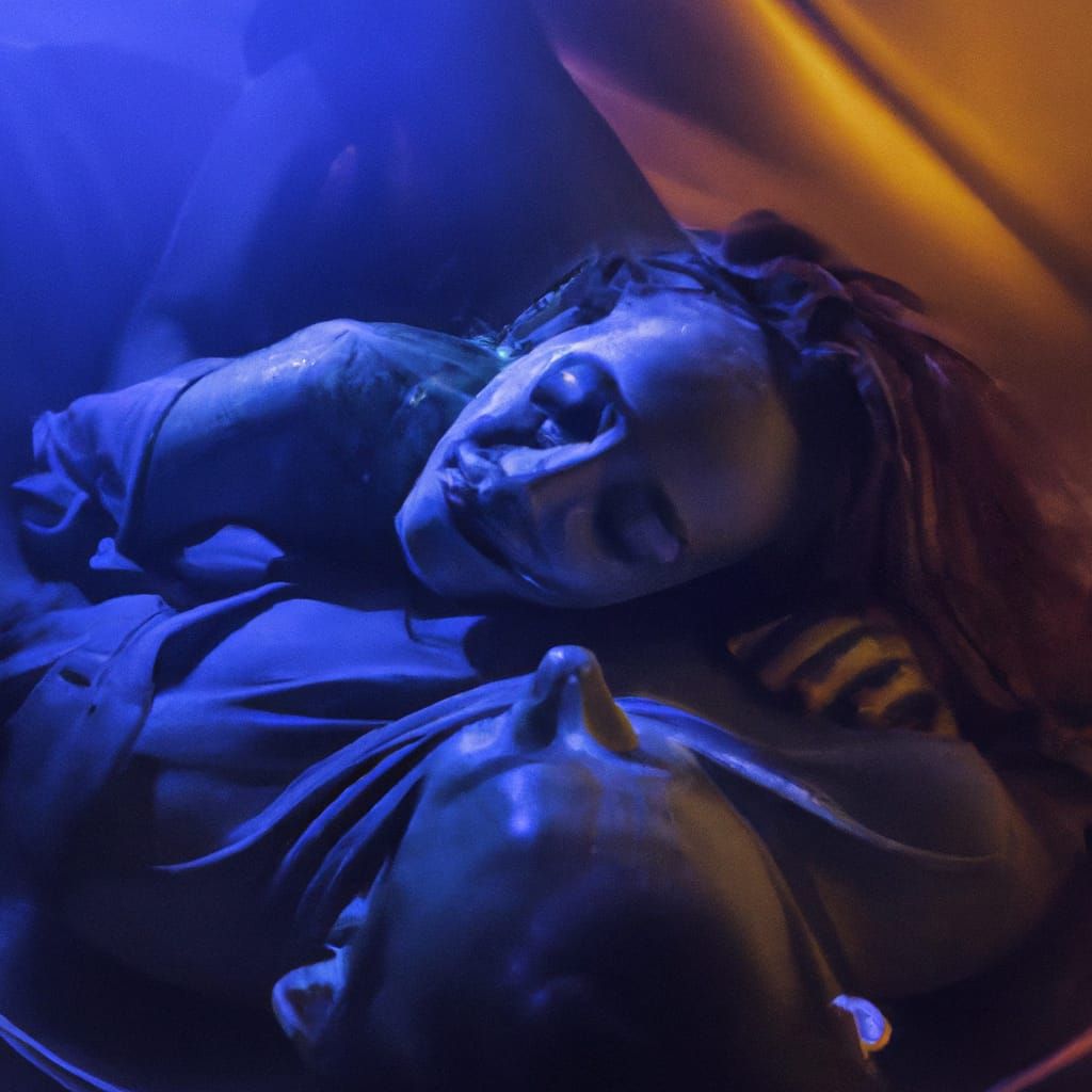 Cyberpunk Hero Saves Girl in Dystopian Street Party