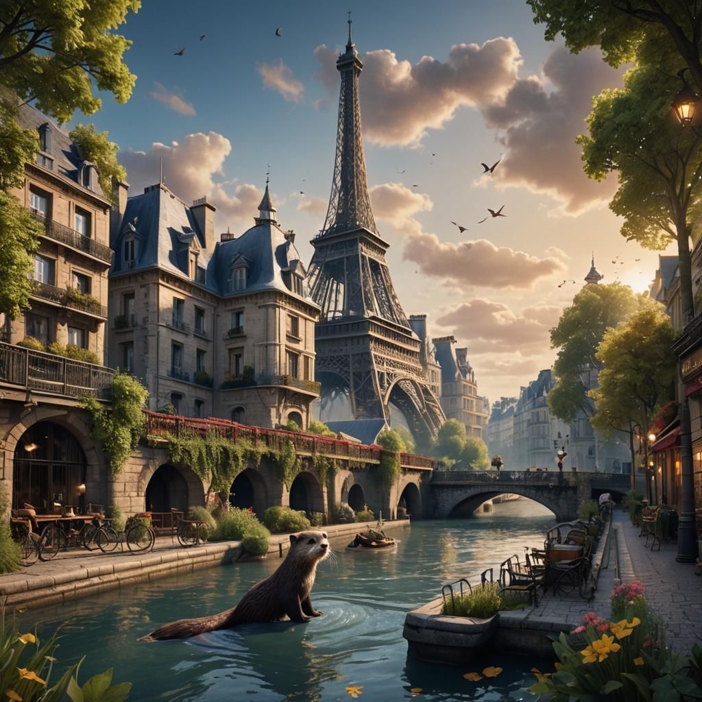 Otter's Parisian Adventure: Eiffel Tower Tour