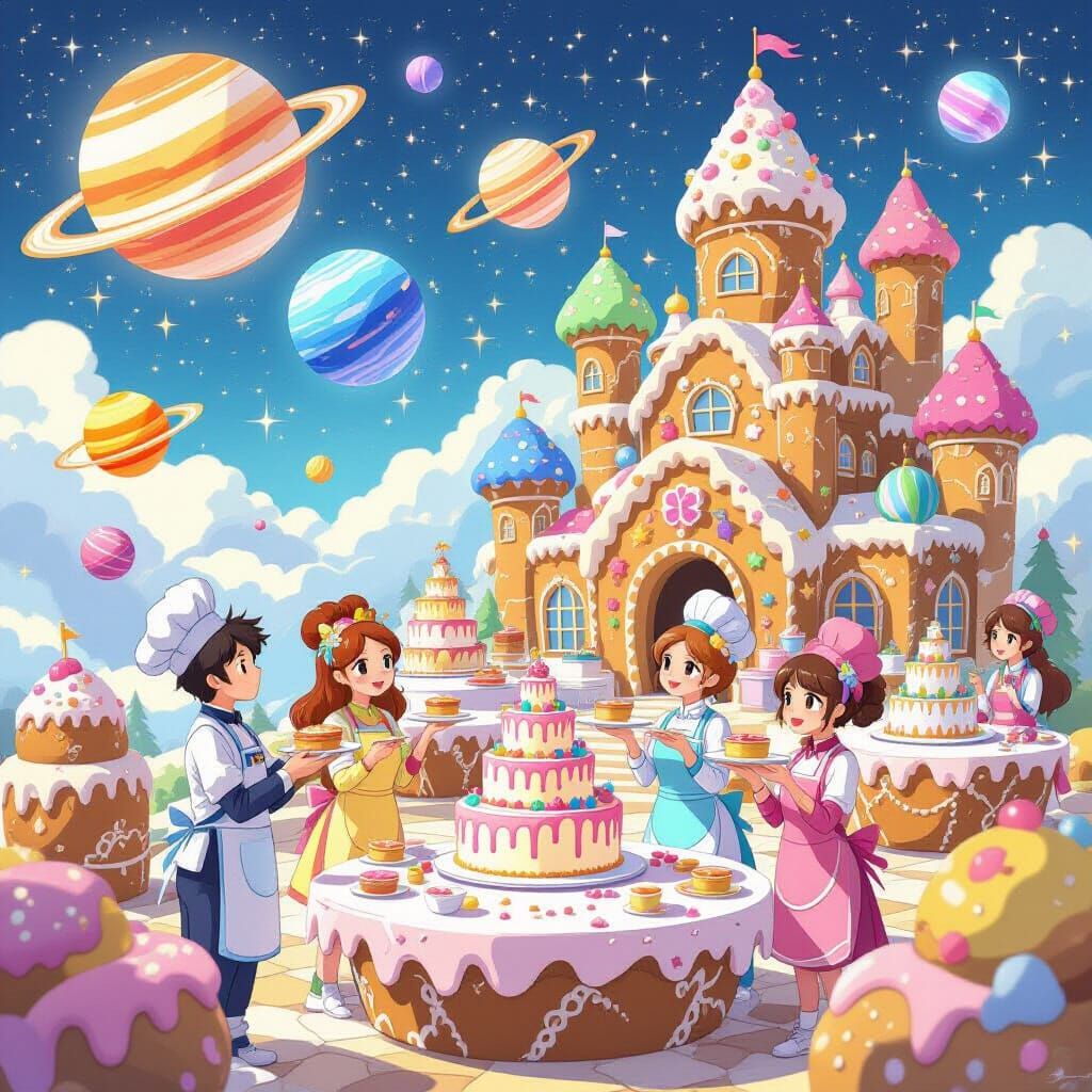 Cosmic Bake-Off Festival in a Gingerbread City