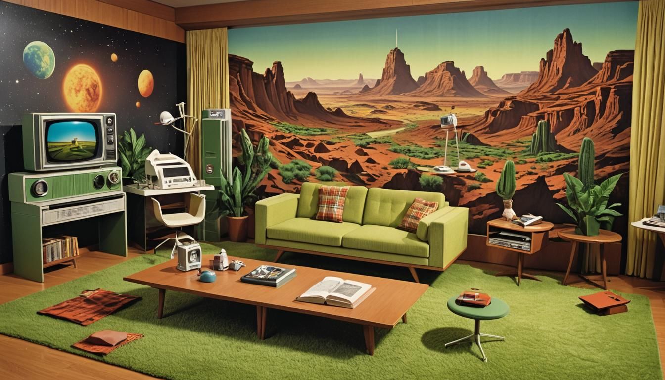 Futuristic Mars Habitat Papercraft Pop-Up Book