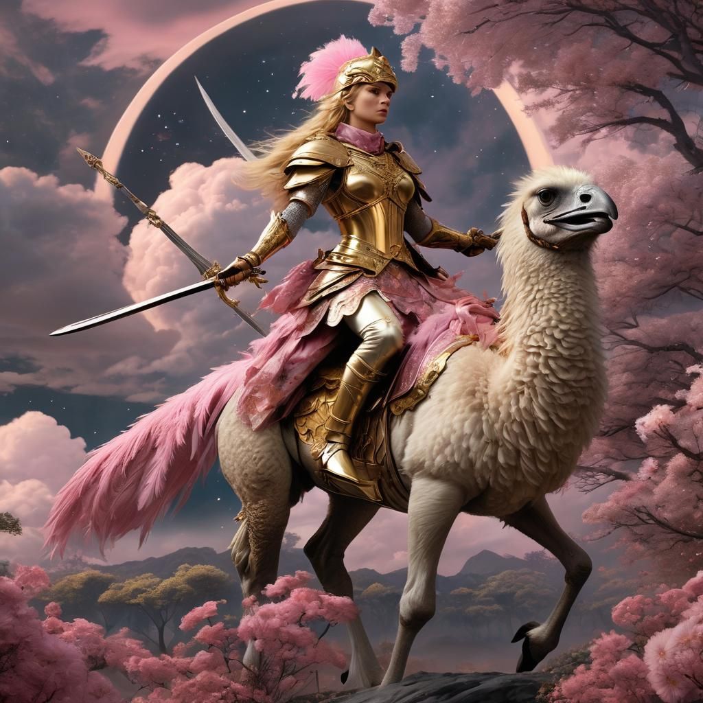 warrior lady on her fantasy ride