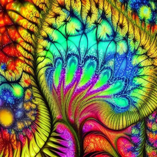 Intricate Floral Masterpiece in Cosmic Dreamscapes