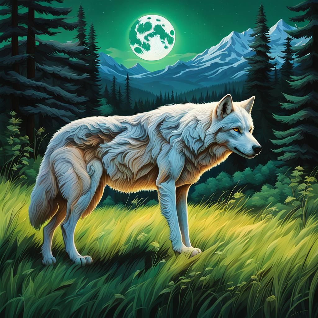 White Wolf, the Guardian of the Forest