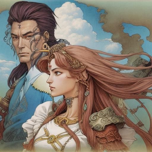 Fantasy Maiden in Surreal Gothic Style