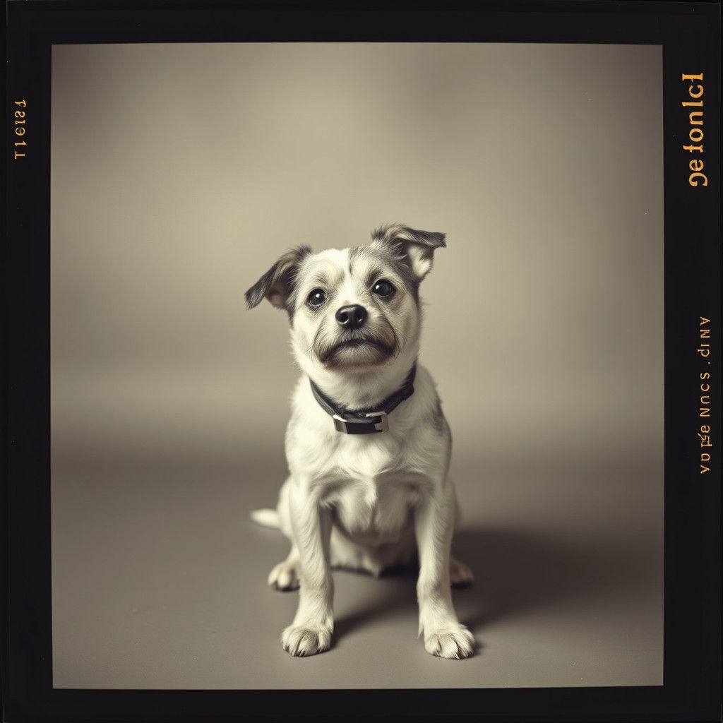 Dog Sculpture Made of Kodak Film Negatives